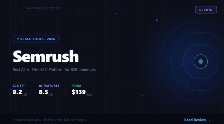 Review Semrush 2026 AI Marketer tools