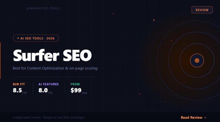review surfer seo 2026 ai marketer tools