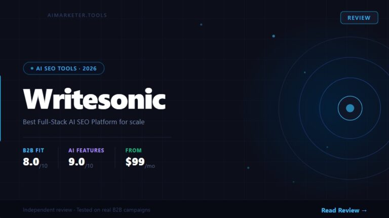 Review Writesonic 2026 Ai marketer tools