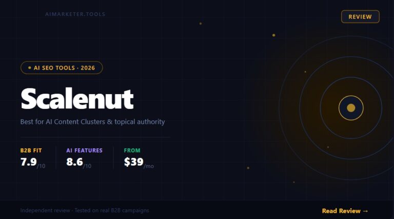 review Scalenut AI Marketer tool 2026