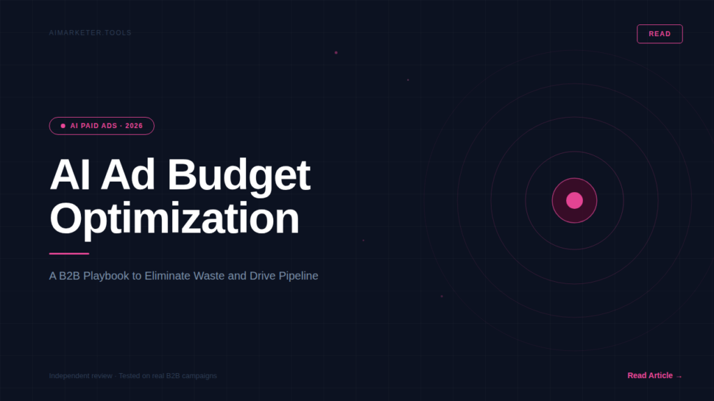 AI Ad budget optimization